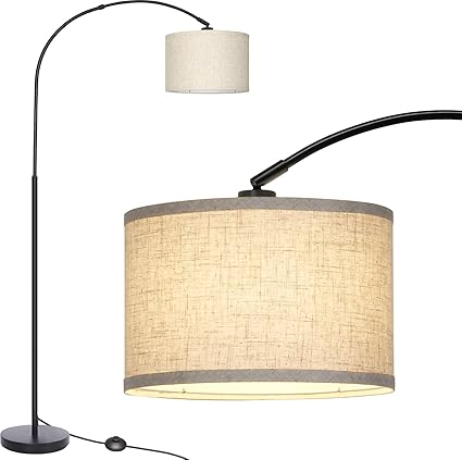 Luminária de Chão Arqueada com Abajur Ajustável