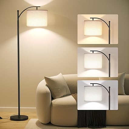 Luminária de Chão Arqueada com Lâmpadas LED