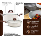 Jogo de Panelas Antiaderente Ceramic 8 Peças