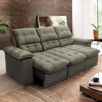 Sofá Retrátil Reclinável Suede Velut