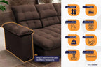 Sofá Retrátil Reclinável Suede Velut