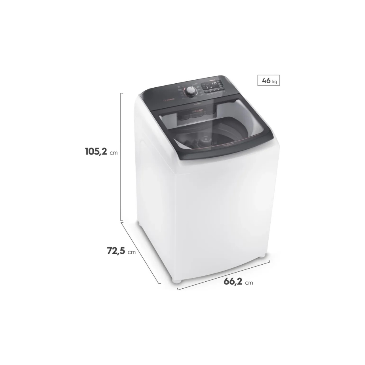 Máquina de Lavar 15kg Premium Care com Cesto Inox, Jet&Clean e Time Control LEC15
