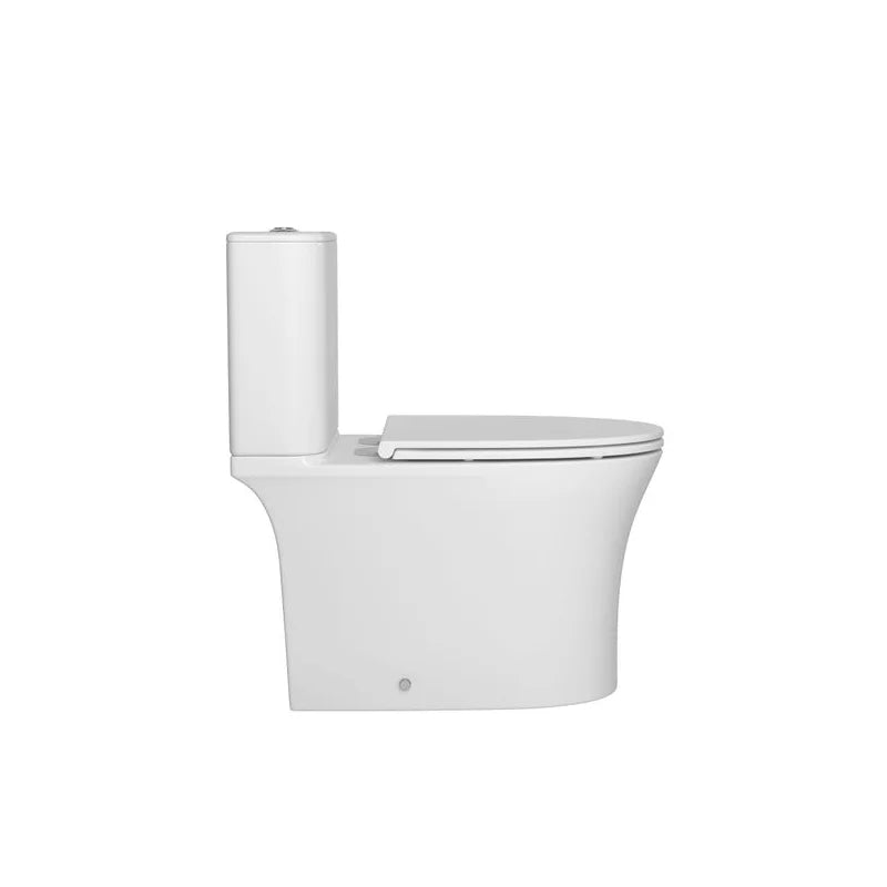 Detalhe do assento com sistema soft close e superfície antiaderente