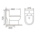 Vaso Sanitário Monobloco Soft Close Quadrado