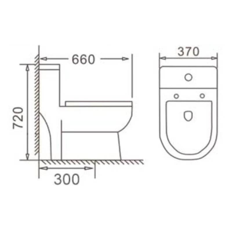 Vaso Sanitário Monobloco Soft Close Quadrado